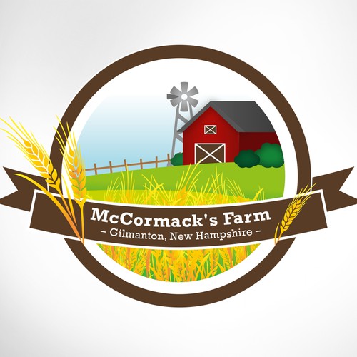 Create a vintage looking farm  logo for McCormack's Farm