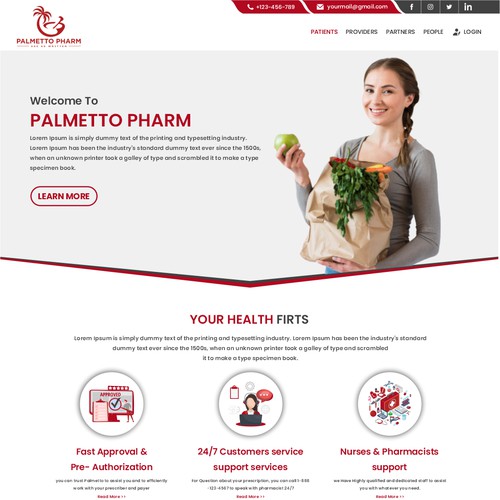 pharmaceutical website design
