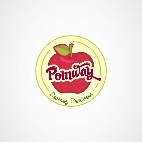 Organic logo for apples and apple juice