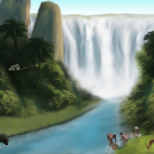 Painterly Jungle Themed Mural