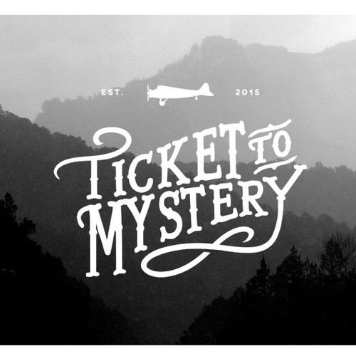 Vintage travel logo, FB and business cards for an interactive mystery game business.