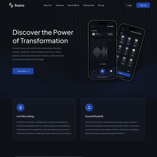 Suoro AI Landing Page