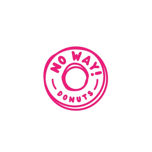 No Way! Donuts Logo Design
