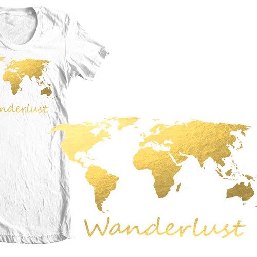 Gold Foil World Map