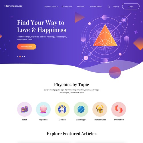 website design for astrology website