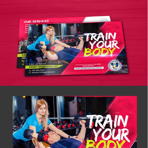 Personal trainer Needs eye popping Post Card