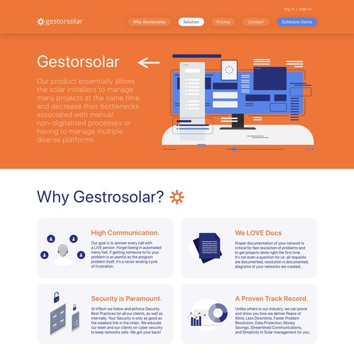 UI/UX design for Gestrosolar