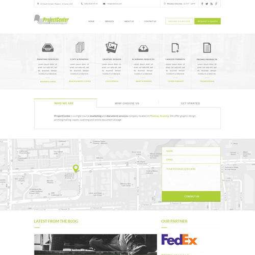 Ecommerce site design for a locally-owned print shop