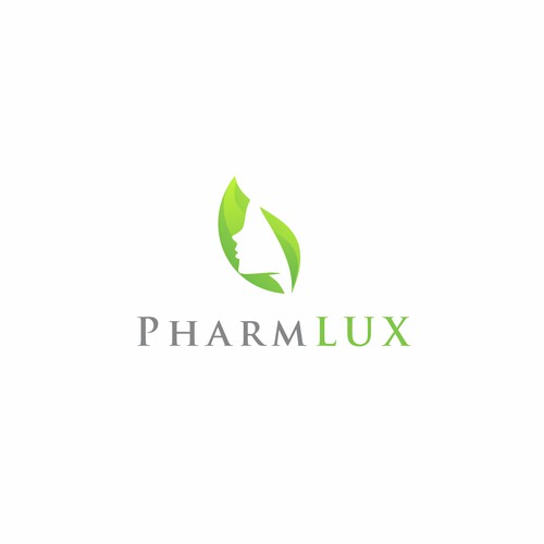 Beautiful logo for PharmLux. This is an online store that sells beauty and health products.