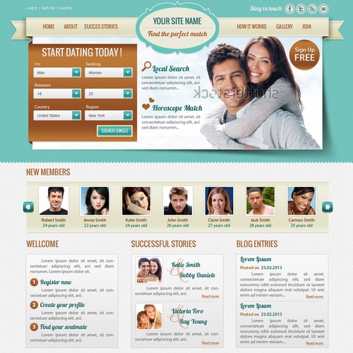 dating website needs a new design