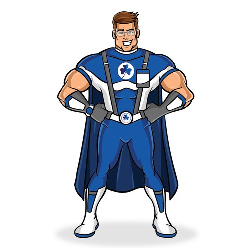 Superhero mascot design 