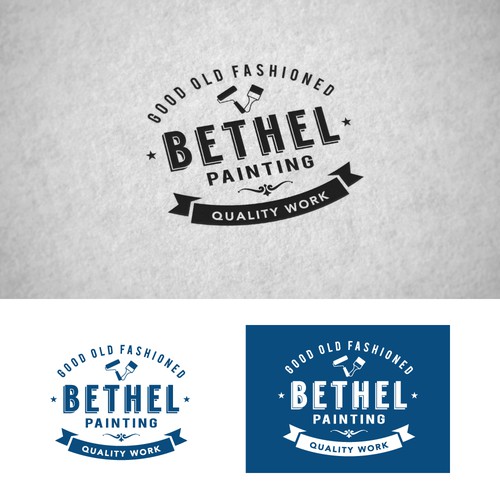 Create a vintage logo / emblem for a residential painter