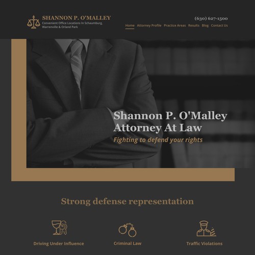 Homepage design for Attorney At Law