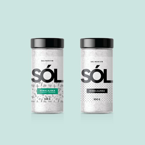 Label design for salt jar
