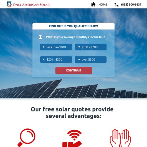 Only American Solar website redesign