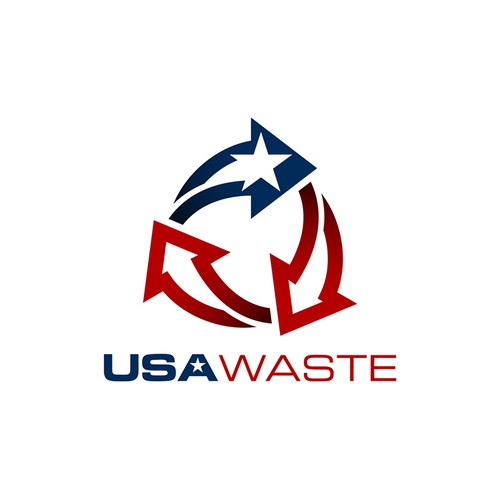 Simple and Bold Logo for USA Waste