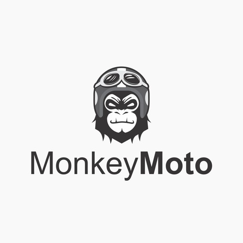 Cool logo for Monkey and Motorcycle