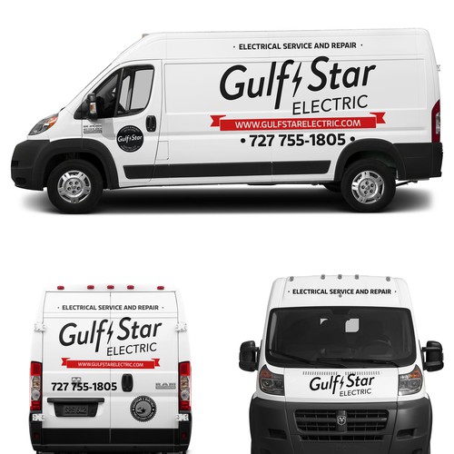 Design a ELECTRICIAN VAN lettering and or partial wrap for GULFSTAR ELECTRIC