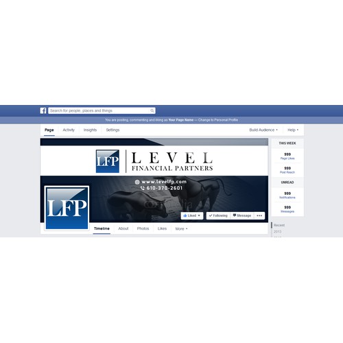 Facebook page for Level Financial Partners