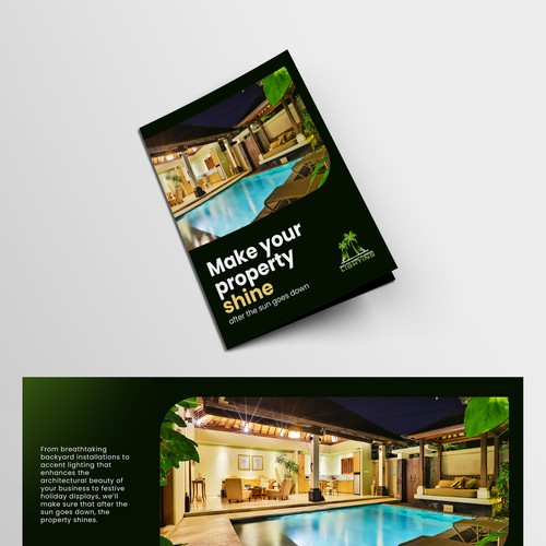 Brochure Layout for landscaping lighting