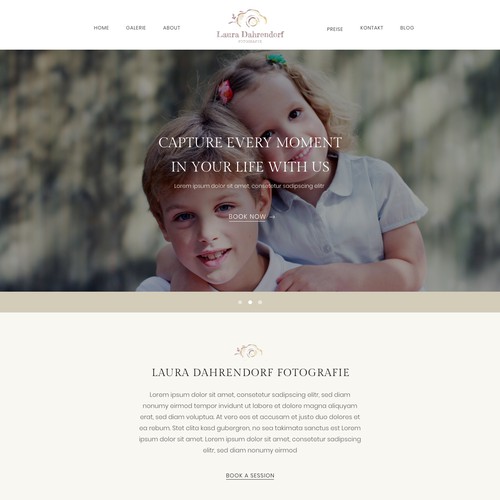 Landing Page Design for Photographer