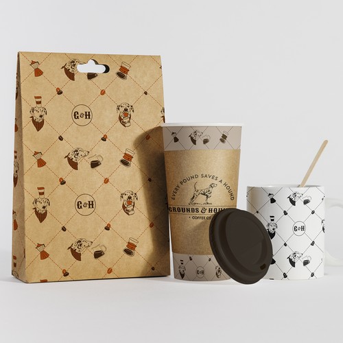 Pattern for Coffee Loving Dog Parents