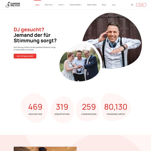 DJ services landing page