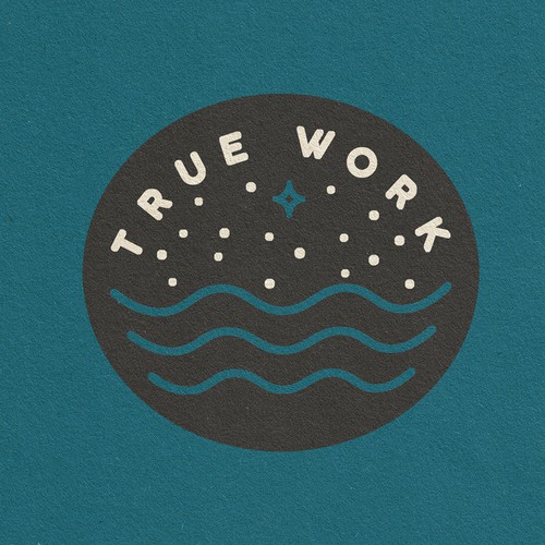 Coastal-themed coworking space logo (idea 2)