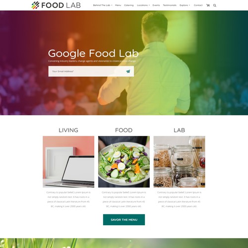 Google Food Lab Squarespace Site