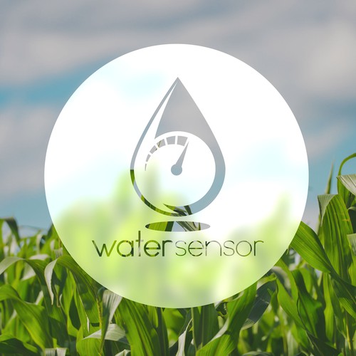 Modern logo for wireless water sensors