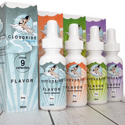 A beautiful box and bottle label for our e-liquid brand