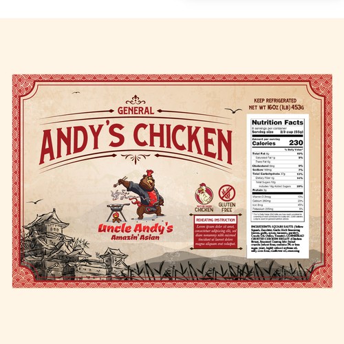 Andy's Chicken label design