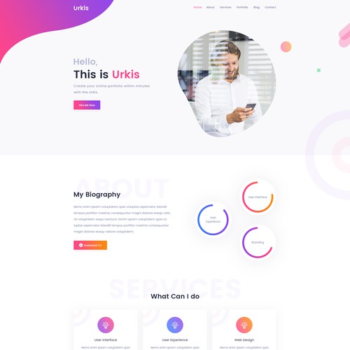 Creative Portfolio Landing Page Template