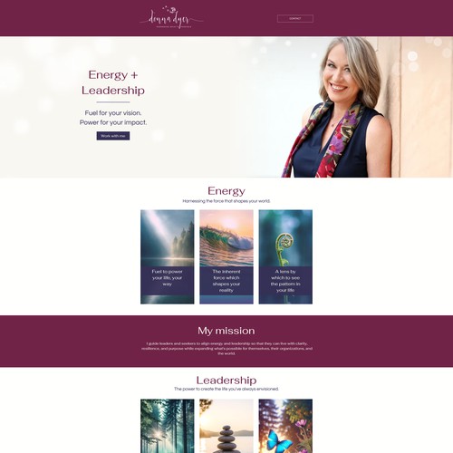 Website design for an  Energy & Leadership Coach