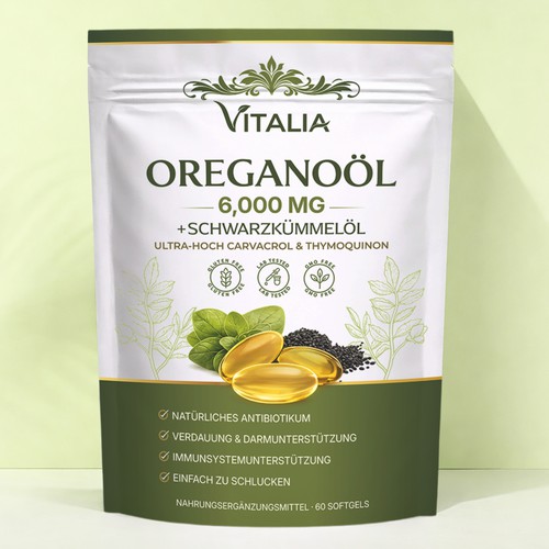 OREGANOÖL 6000 mg + Schwarzkümmelöl