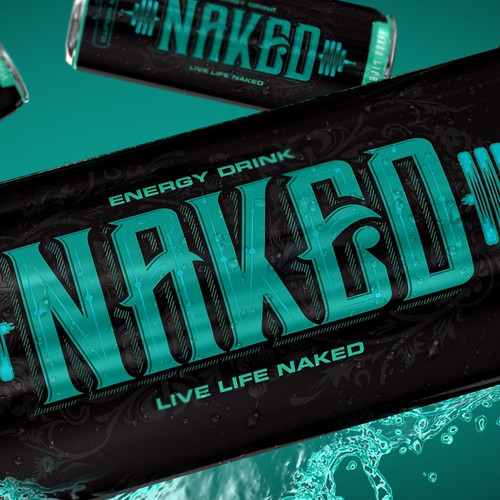 Naked Energy Drink Label Design