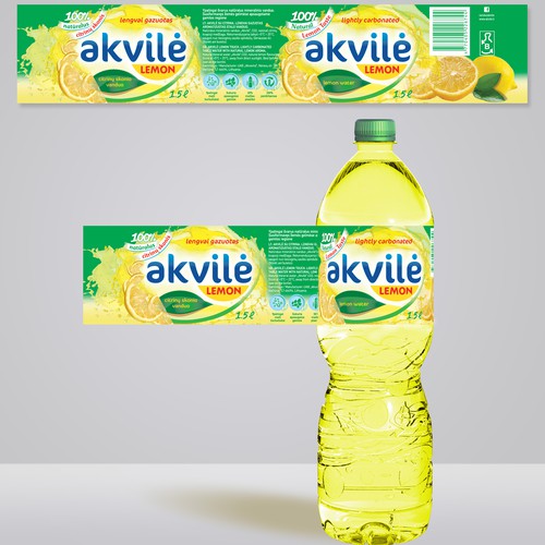 LABEL DESIGN for LEMON WATER