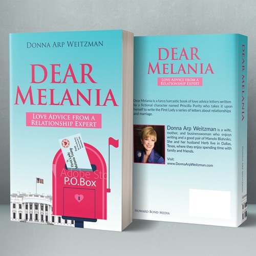 Design a fun book cover for letters of "love advice" to Melania Trump