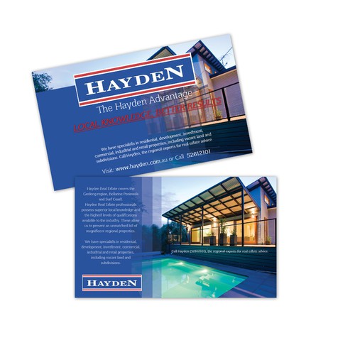 New print or packaging design wanted for Hayden Real Estate