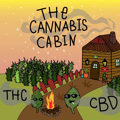 cartoon The Cannabis Cabin logo