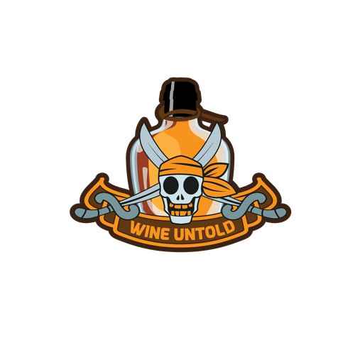 Cartoon Pirate concept for wine business