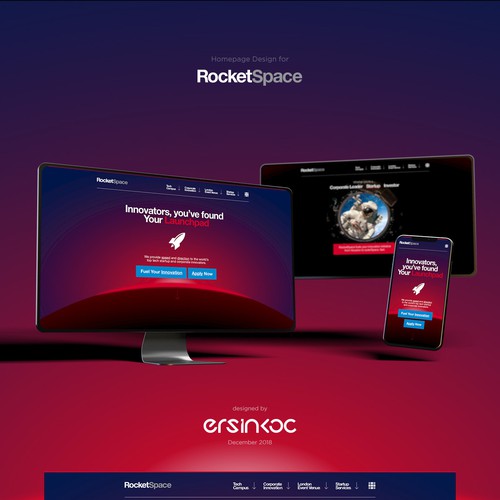 Landing page for RocketSpace