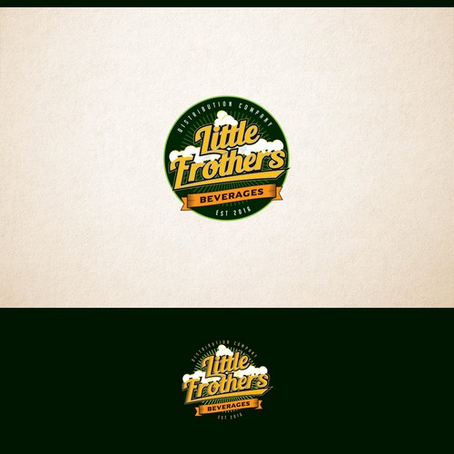 Vintage logo concept for brewing distribution company.