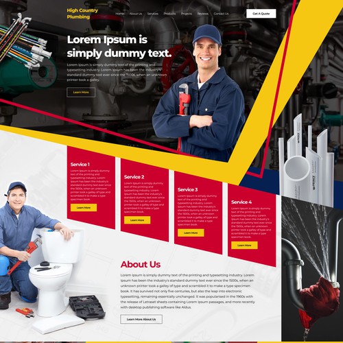 plumbing services website design