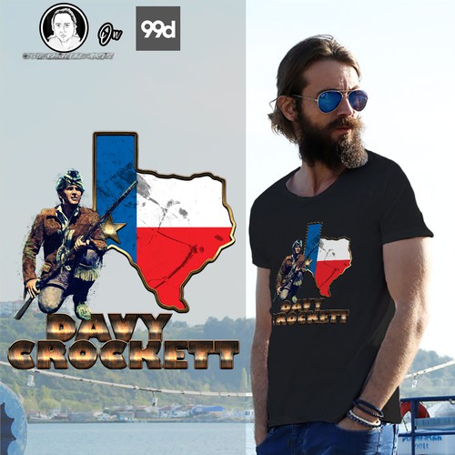 Davy Crocket T-Shirt Design- Final Round II