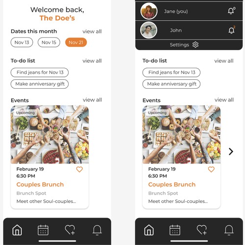 Landing Page Design for a Couples' Dating App Service