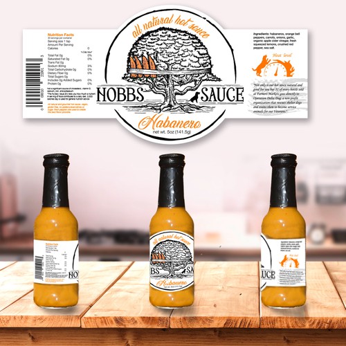 Label for Habanero souce