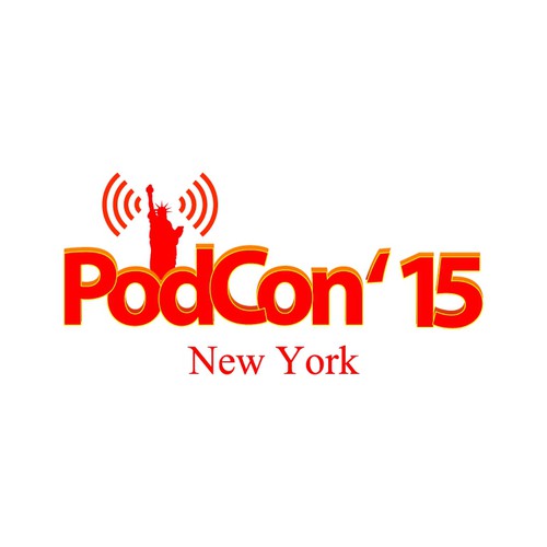 Create an iconic logo for a major convention of Podcast enthusiasts.