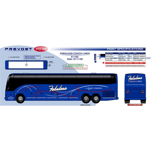 Graphics wrap for Tour Bus line.