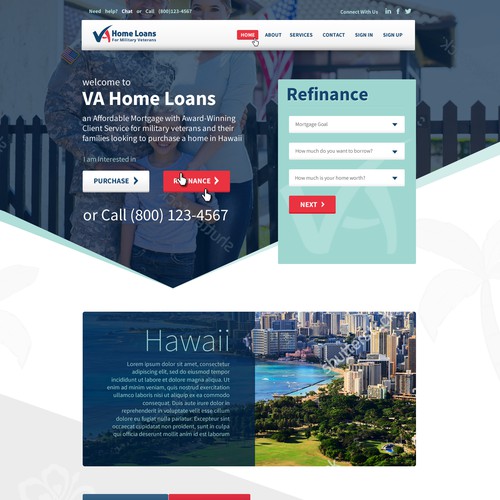 Landing Page for VA Home Loans